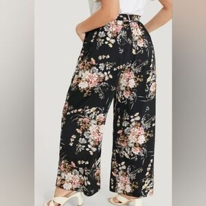 Floral Wide Leg Pants Bohemian Style.